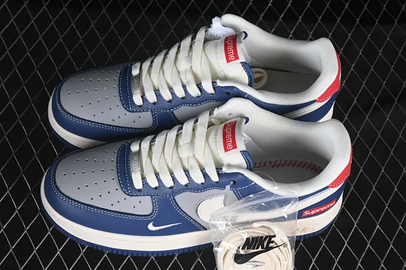 All categories Nk Air Force 1 Air Force series Nk Air Force 1 Low Air Force low top Nike Air Force 1'07 Low Superme joint white blue gray red Air Force 1 low top casual sneakers XD2588-602